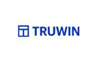 TRUWIN logo with blue text and a geometric icon.