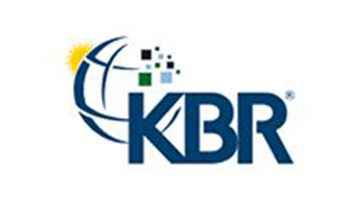 Logo featuring a globe with digital pixels and the letters KBR.