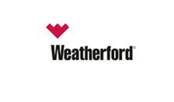Weatherford company logo with a red symbol above the name.