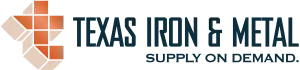 Logo of Texas Iron & Metals with a rustic design.